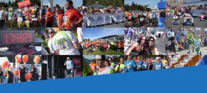 Bildkollage mit Impressionen von Thüringer Wald Firmenlauf 2015