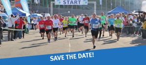 Teilnehmer am Start des Thüringer Wald Firmenlaufs - Save the Date