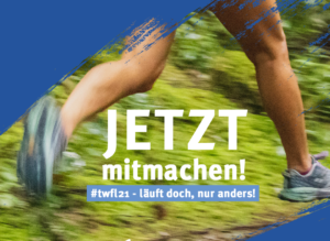Grafik für den Thüringer Wald Firmenlauf 2021, Aufruf zur Anmeldung