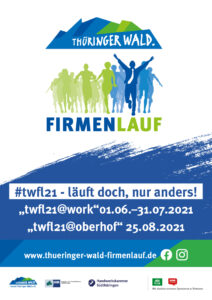 Plakat für den Thüringer Wald Firmenlauf 2021 in Oberhof