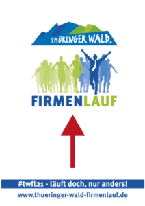 Bild der Streckenbeschilderung vom Thüringer Wald Firmenlauf 2021